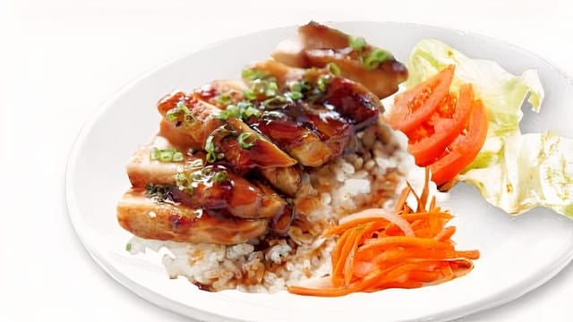 16. Teriyaki Chicken with Rice.