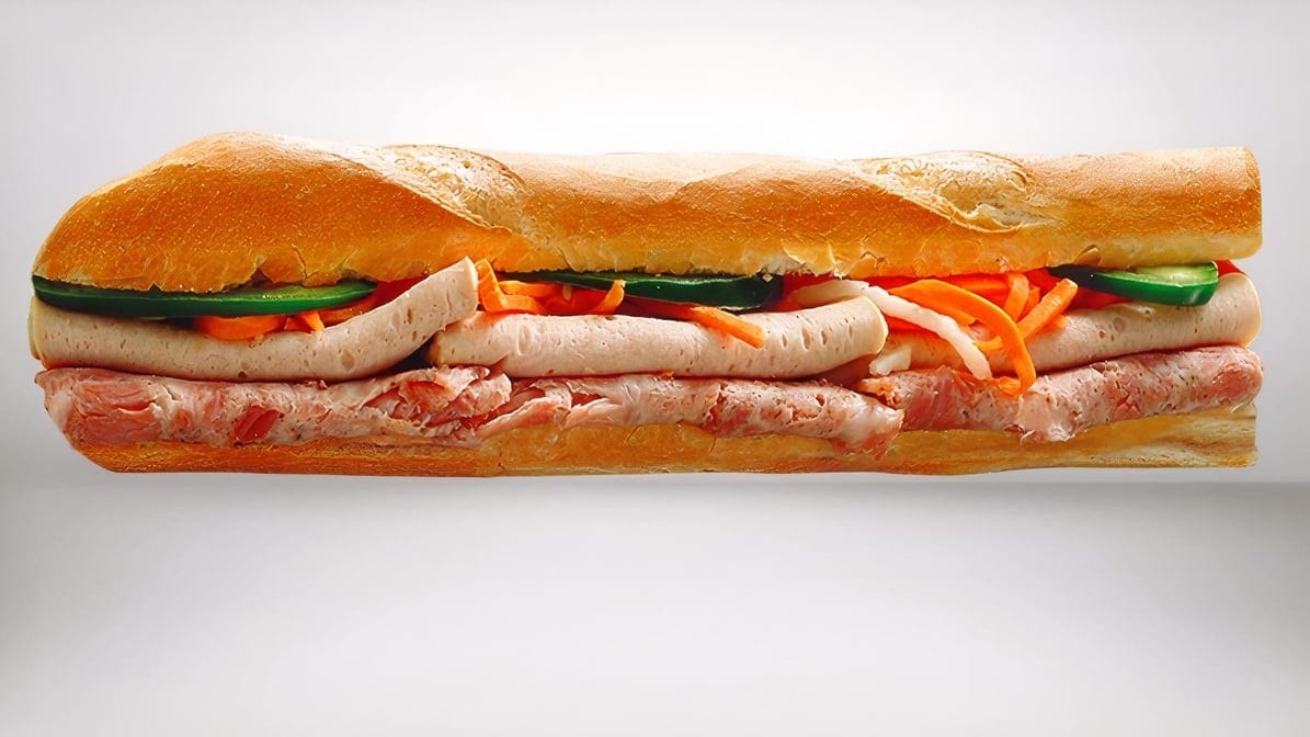 B1. Ham & Meatloaf Baguette.