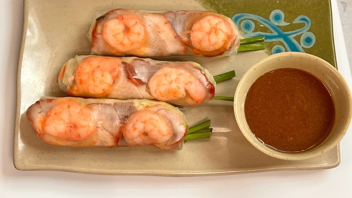 Char Siu Spring Roll.