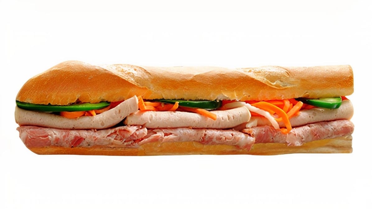 Ham & Meatloaf Baguette.