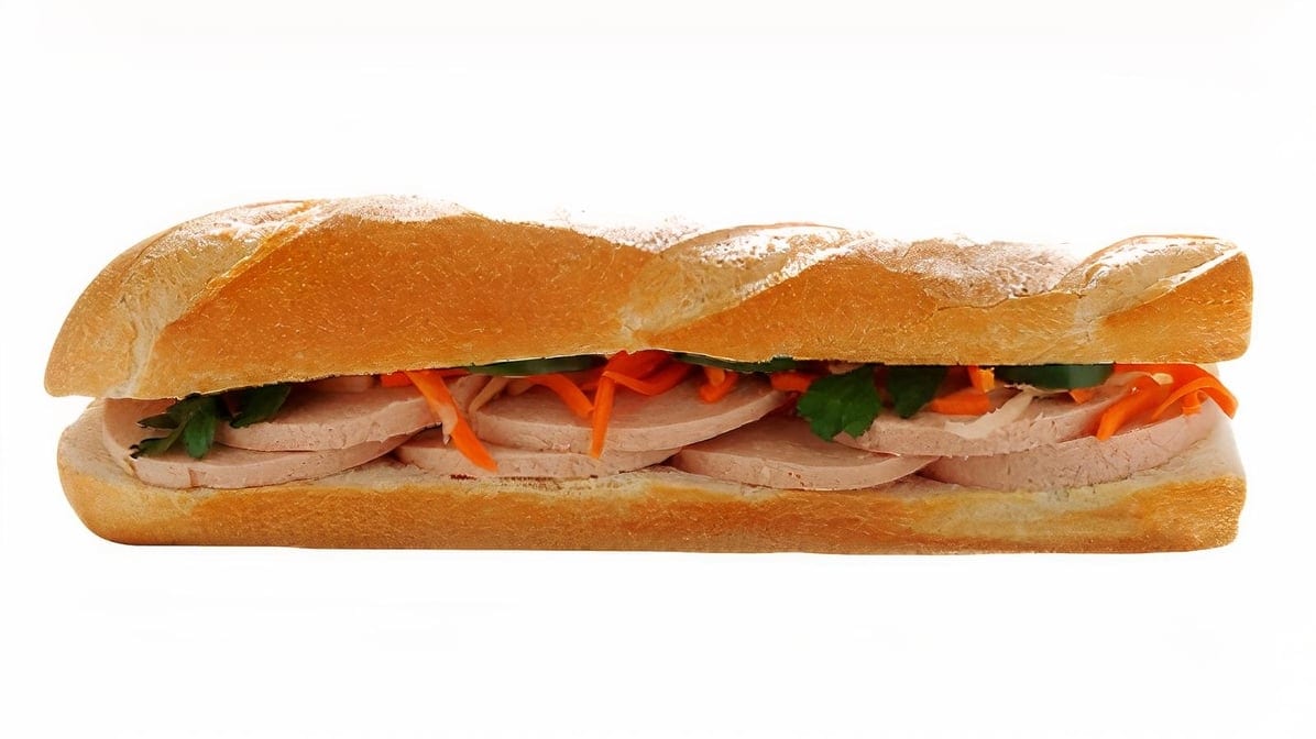 8. Vegetarian Ham Baguette.