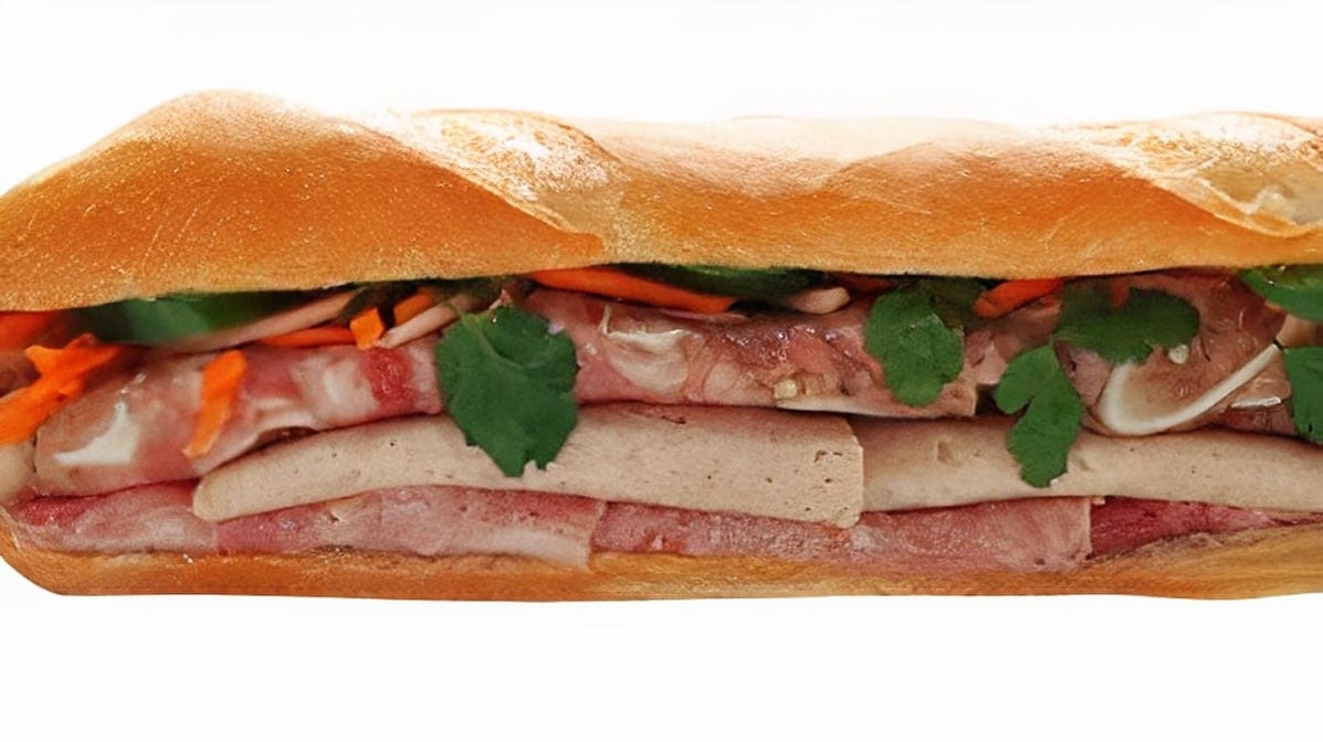 2. Ham, Meatloaf & Headcheese Baguette.