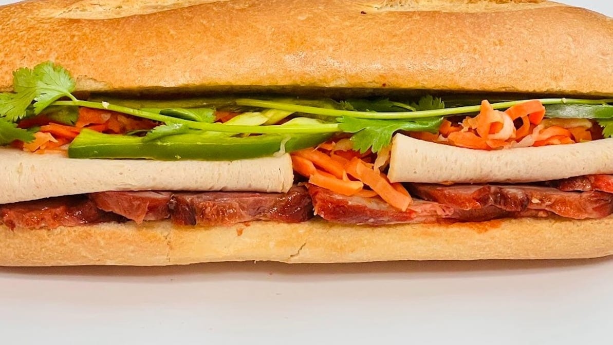 B11 Char Siu & Meatloaf Baguette.