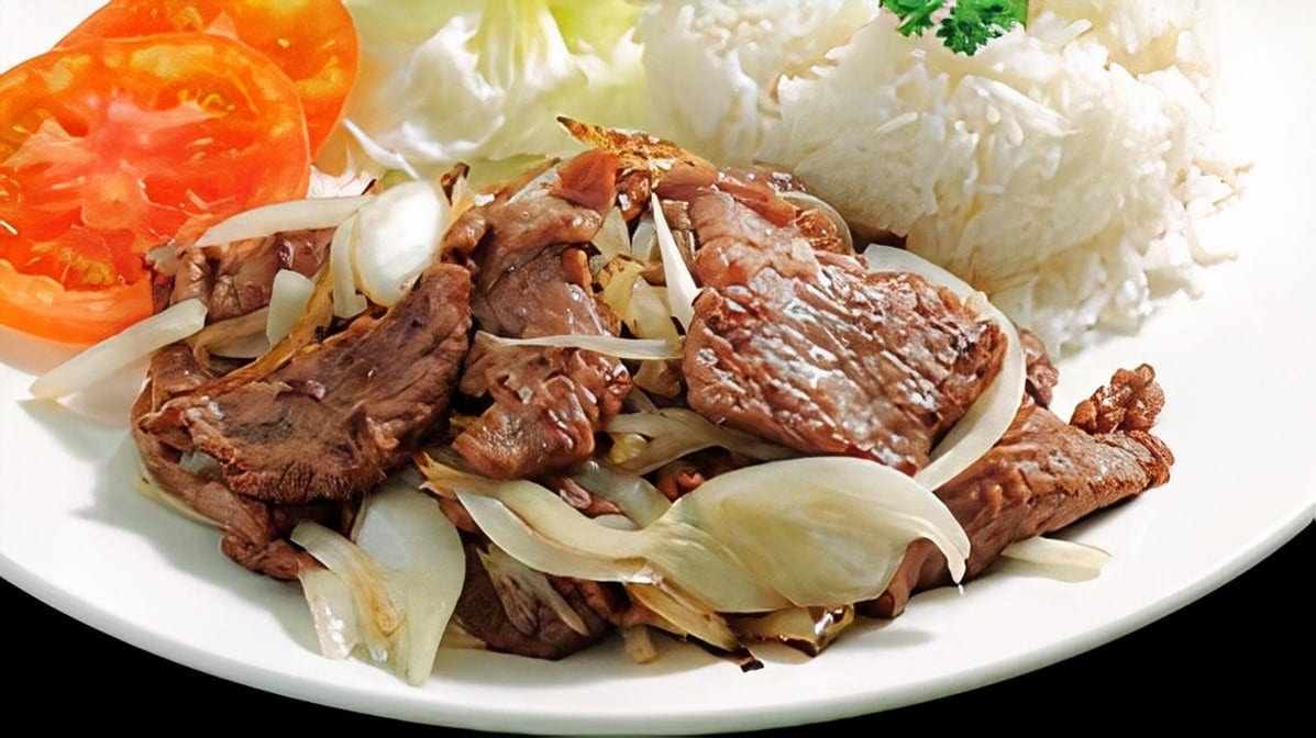 Sauteed Beef with Rice.