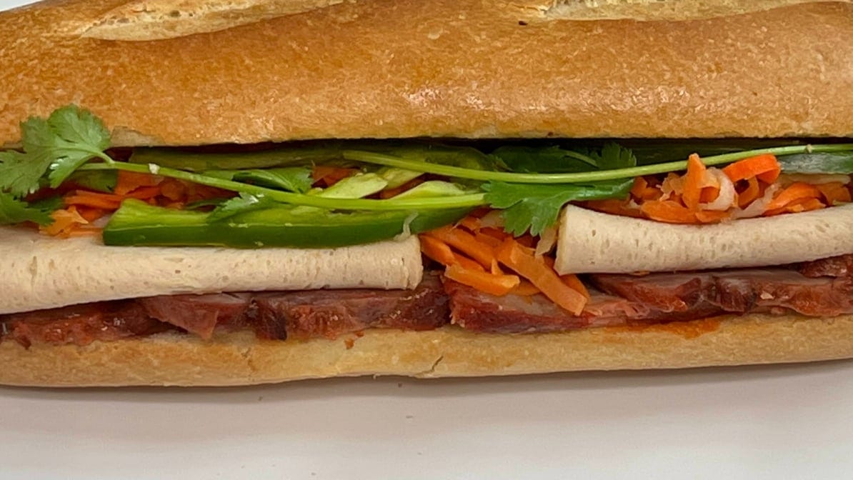 Char Siu and Meatloaf Baguette.