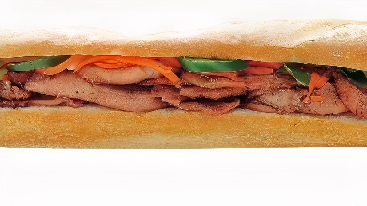 B2 BBQ Pork Baguette.