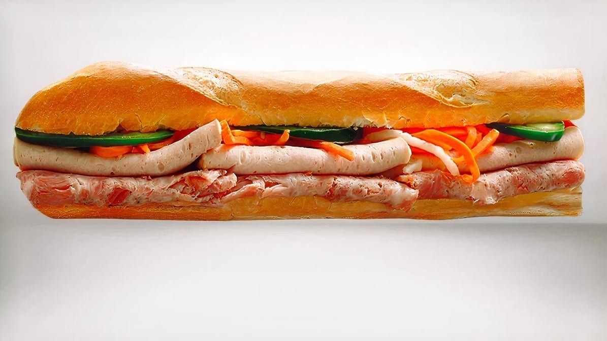 1. Ham & Meatloaf Baguette.