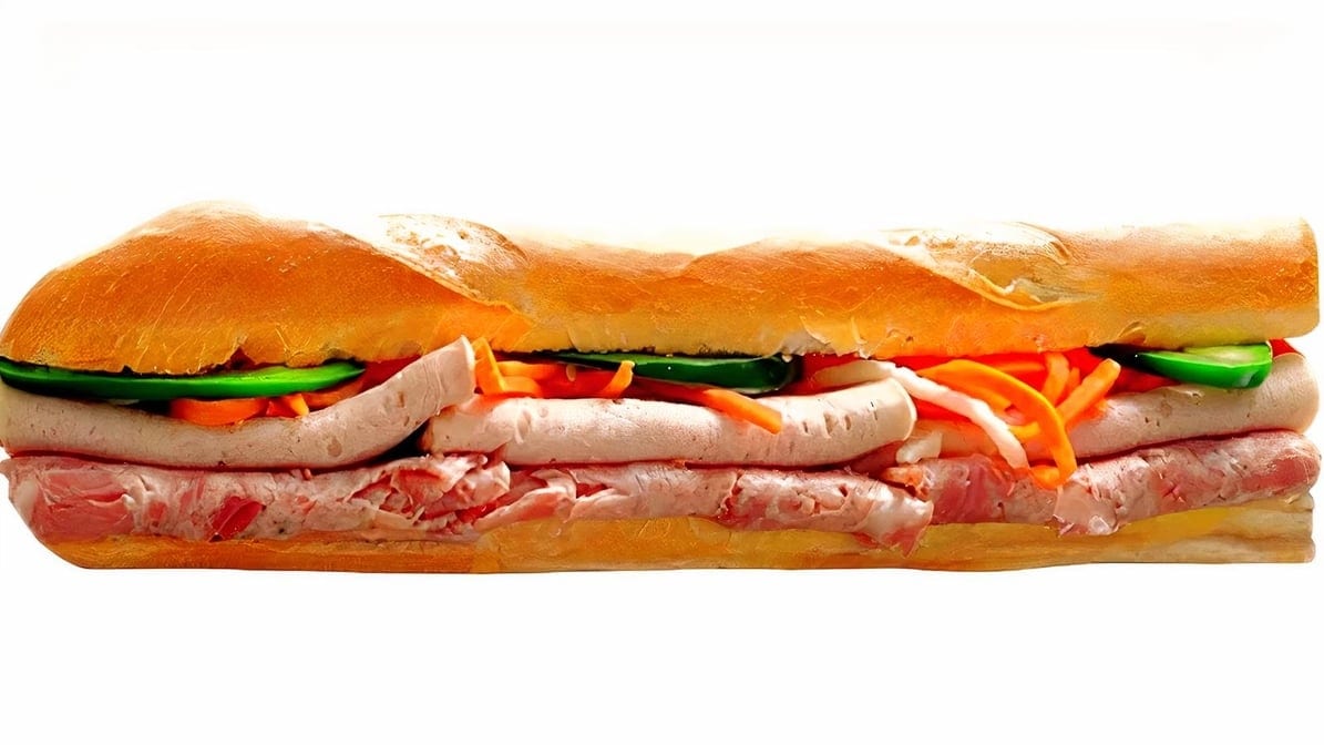 1. Ham & Meatloaf Baguette.
