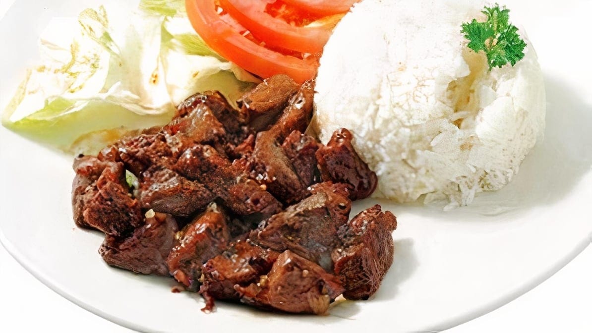 19. Special Beef Cube with Rice.