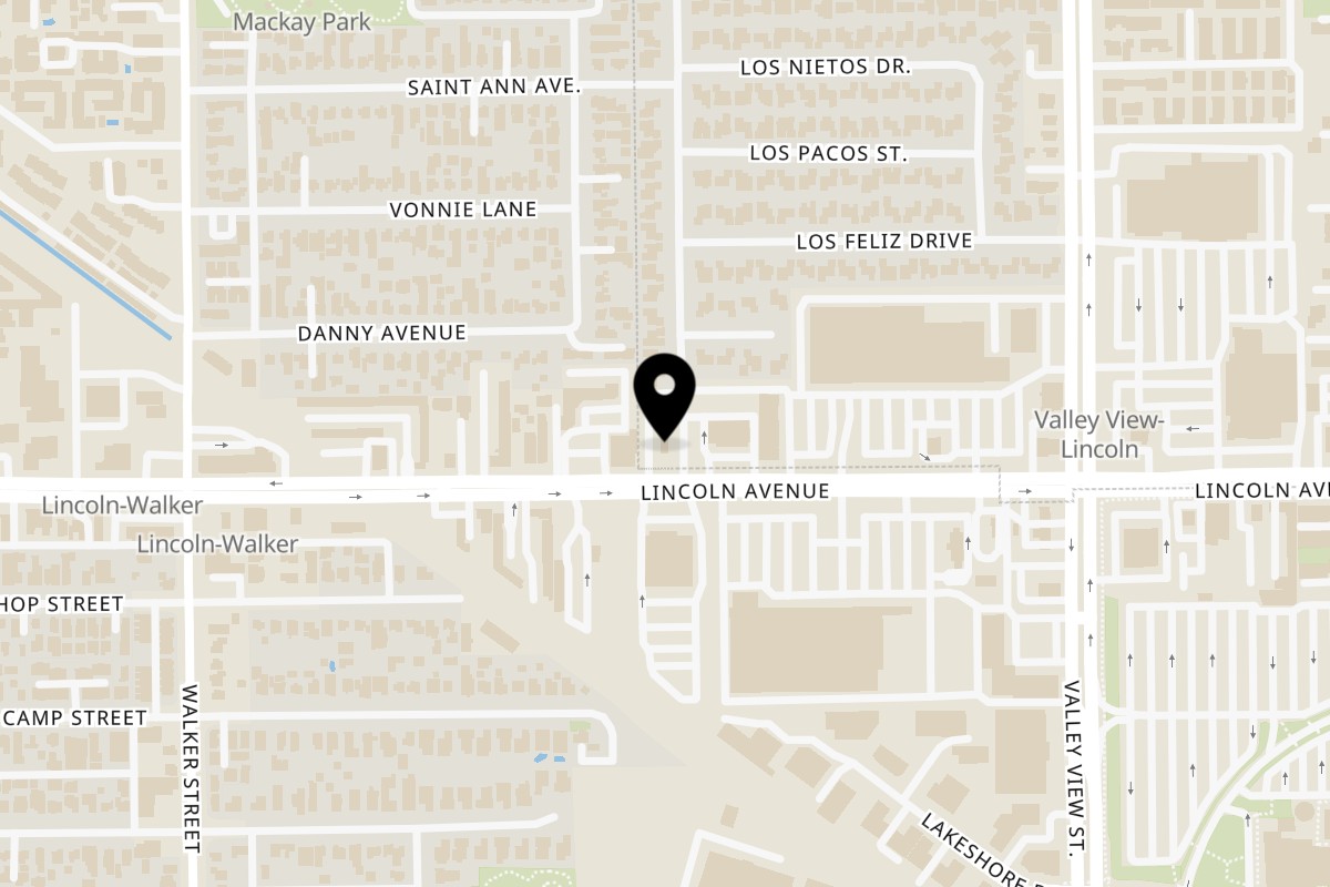 Map showing the location of BMC Pho Buena Park on 5791 Lincoln Ave in Buena Park