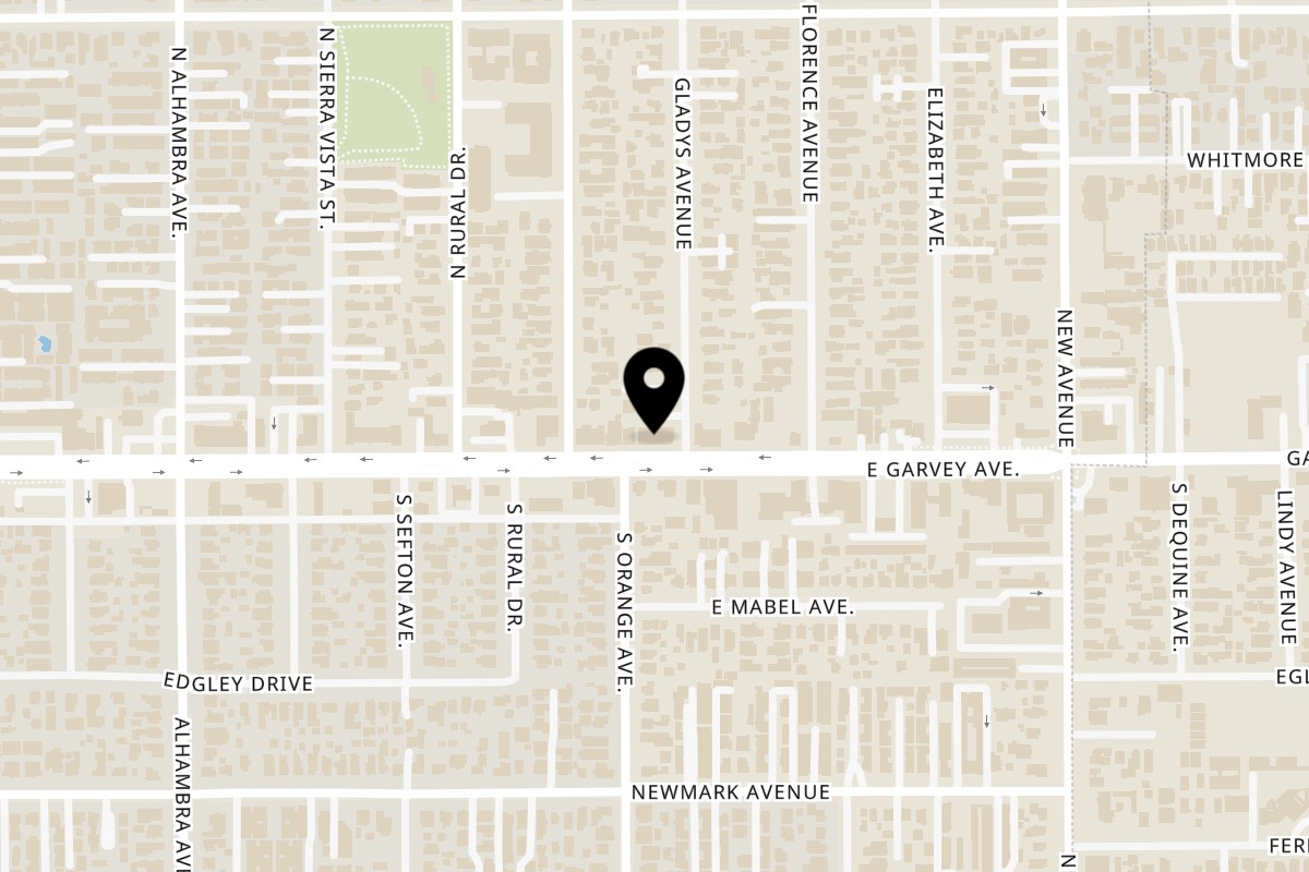 Map showing the location of BMC Pho Monterey Park on 745 E Garvey Ave in Monterey Park