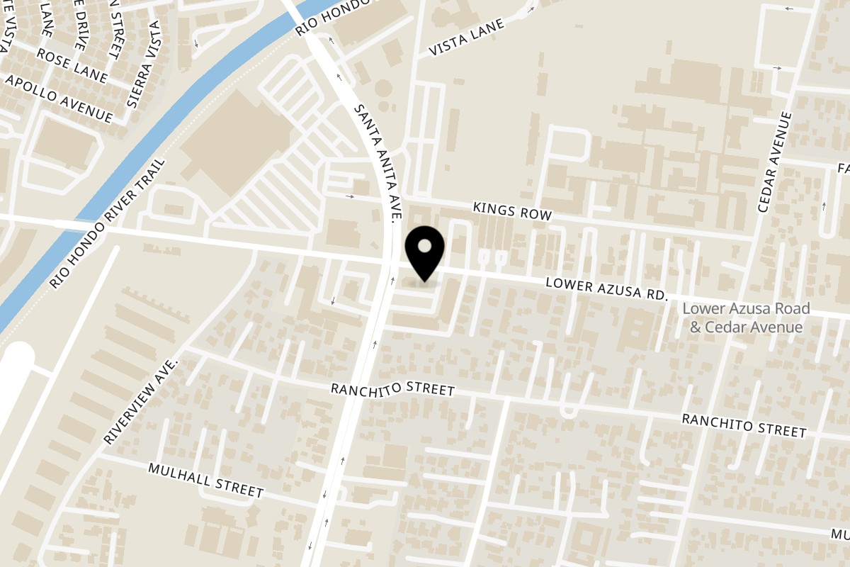 Map showing the location of BMC Pho Lower Azusa on 11016 Lower Azusa Rd in El Monte